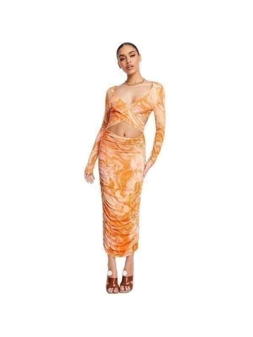 ASOS Design Criss-Cross Front Bodycon Maxi Dress Sz 6